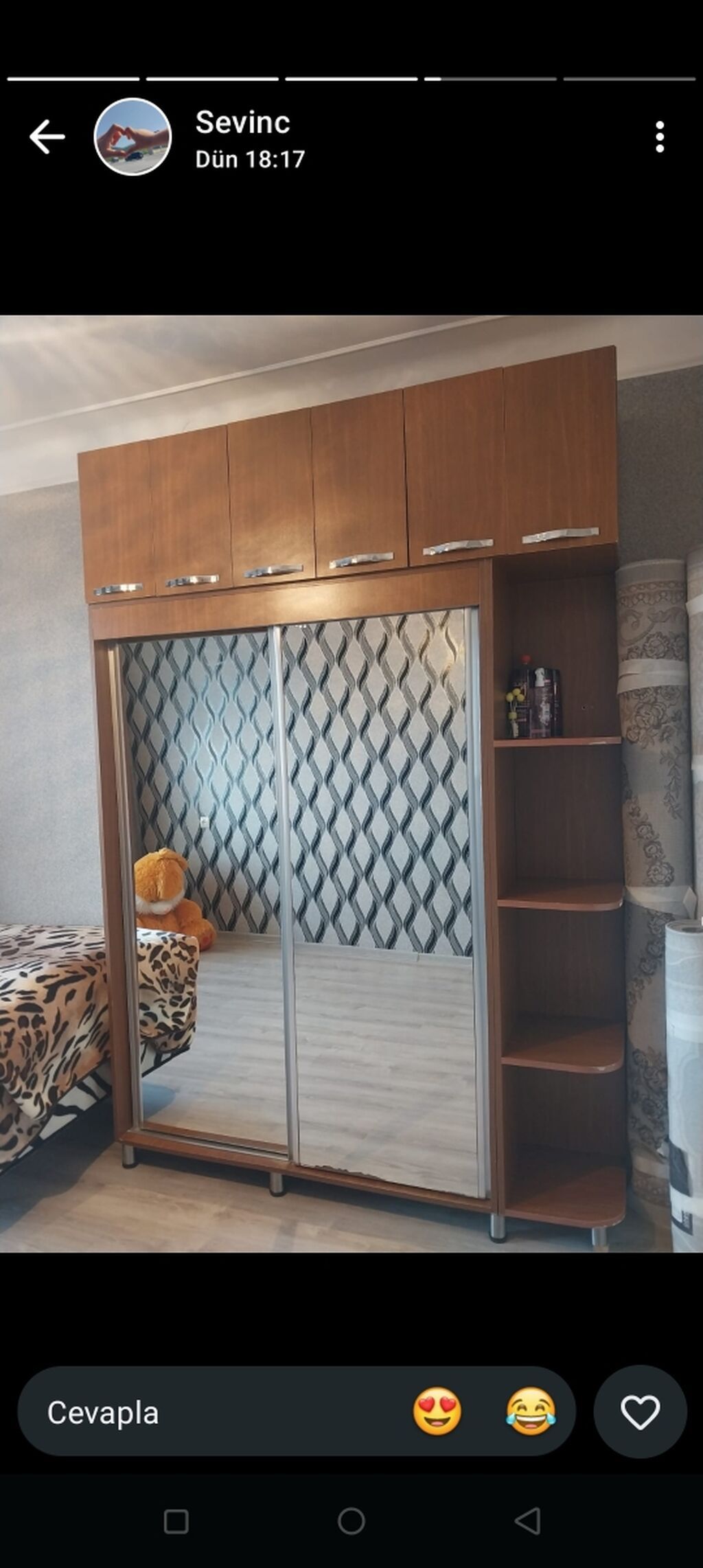 Geniş funksionallı şkaf-garderob - Material: taxta rəngində korpus — Şkaflar, Mehdiabad