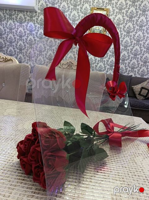 Süni şəffaf gül qabi — Xaçmaz