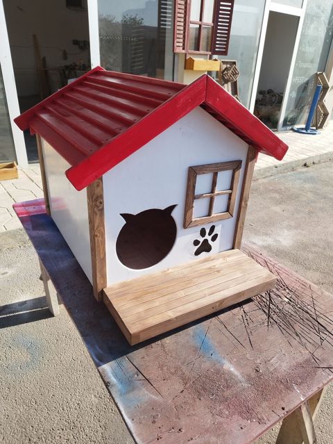 Taxta it evi / ev heyvanı evi - Material: Keyfiyyətli ağac — Digah