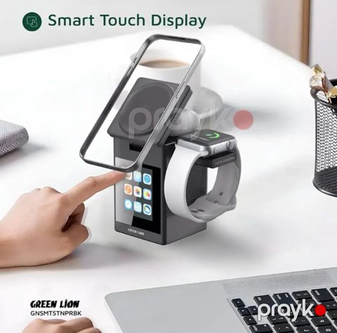 Green Lion Smart Station Pro, LCD sensorlu Ekranı, simsiz şarj — Bakı