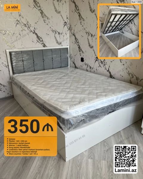 Məhsul: Açılan-bazalı çarpayı və hədiyyə matras - Ölçülər: 160 200 — Bakı