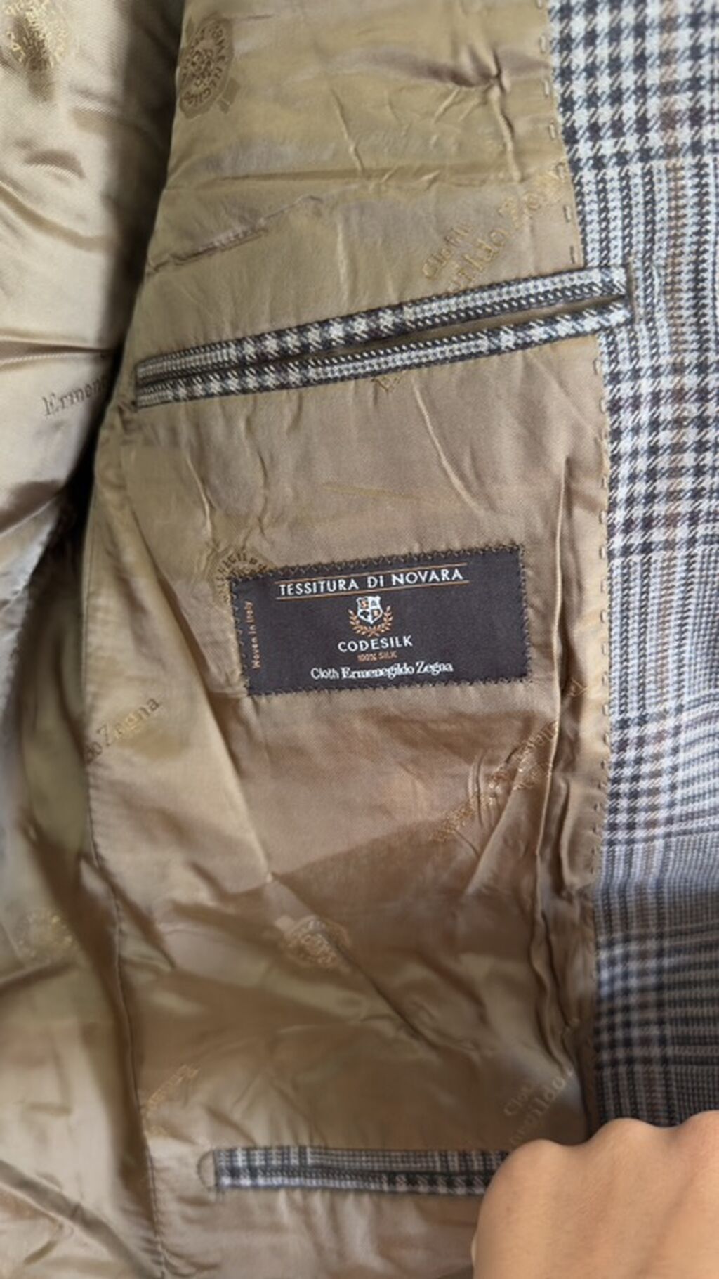 Kişi üçün klassik blazer – Tessıtura DI Novara, Codesilk parça (Cloth — Caketi, Bakı (2)