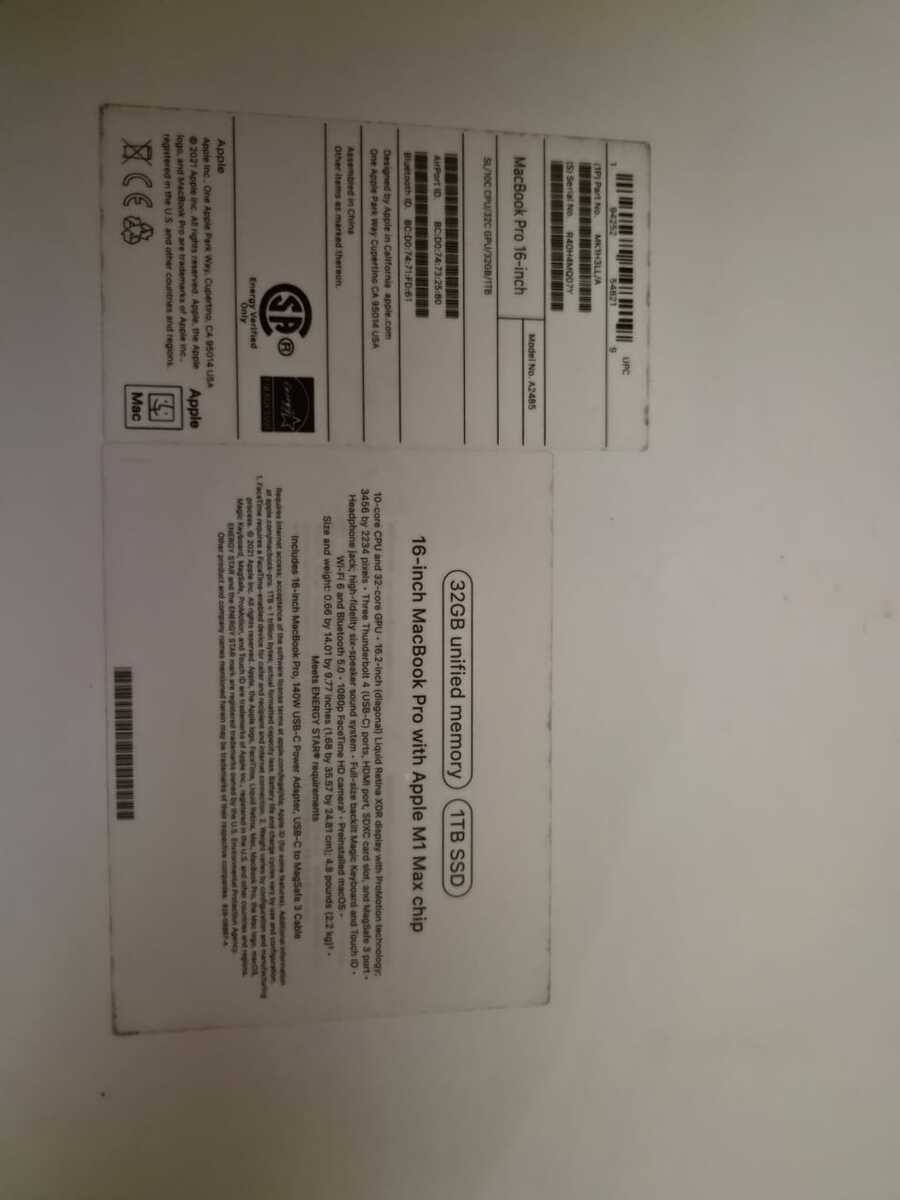 MacBook Pro 16 inch M1 Max 32/ 1TB — Noutbuklar, Bakı (4)