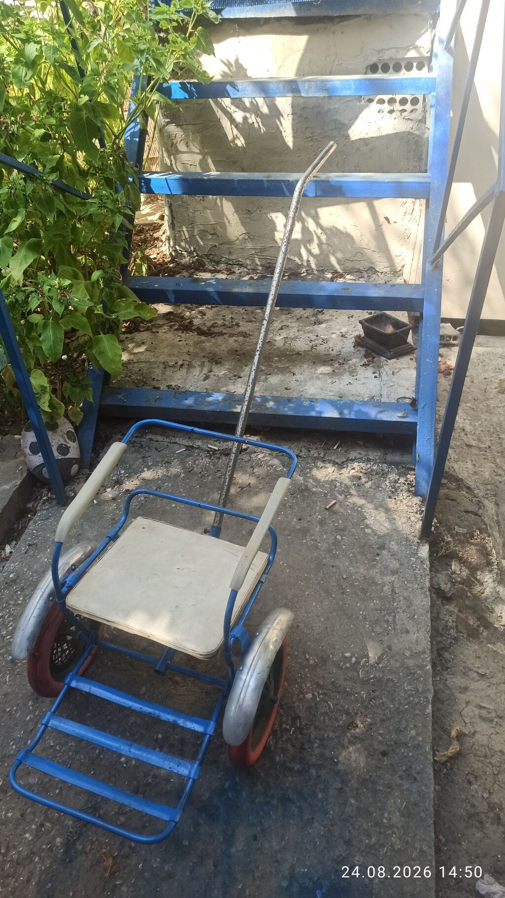 Uşaq üçün metal arabacıq (itamperli itələmə taxtalı) - Konstruksiya — Arabalalar, Bakı (3)