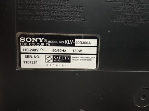 Sony Bravia D Series LCD televizor – Model: KLV-40D300A - Ekran: 40" — Xırdalan