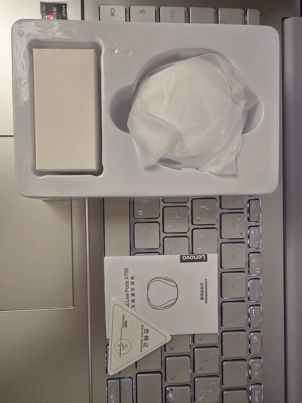 Yeni Simsiz (Bluetooth) Qulaqcıqlar, Lenovo, rəng - Ağ — Qulaqcıqlar, Gəncə (2)
