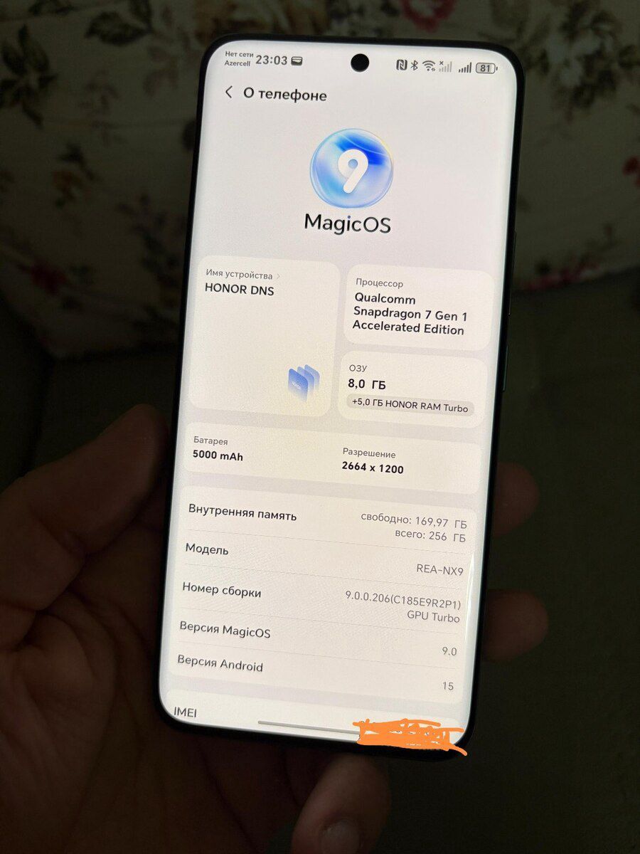 Honor 90 Peacock Blue 256GB/8GB — Smartfonlar, Bakı (6)