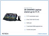 2E Gamıng Laptop stand up to 17.3", 2xUSB-A, LCD/phone holder, RGB, black (2E-CPG-006) — Goods
