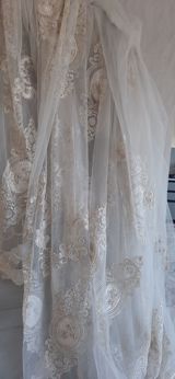 Zərif naxışlı tül pərdə 10 metrdi hazır tikilidi - Material: yüngül — Curtains, rods, blinds