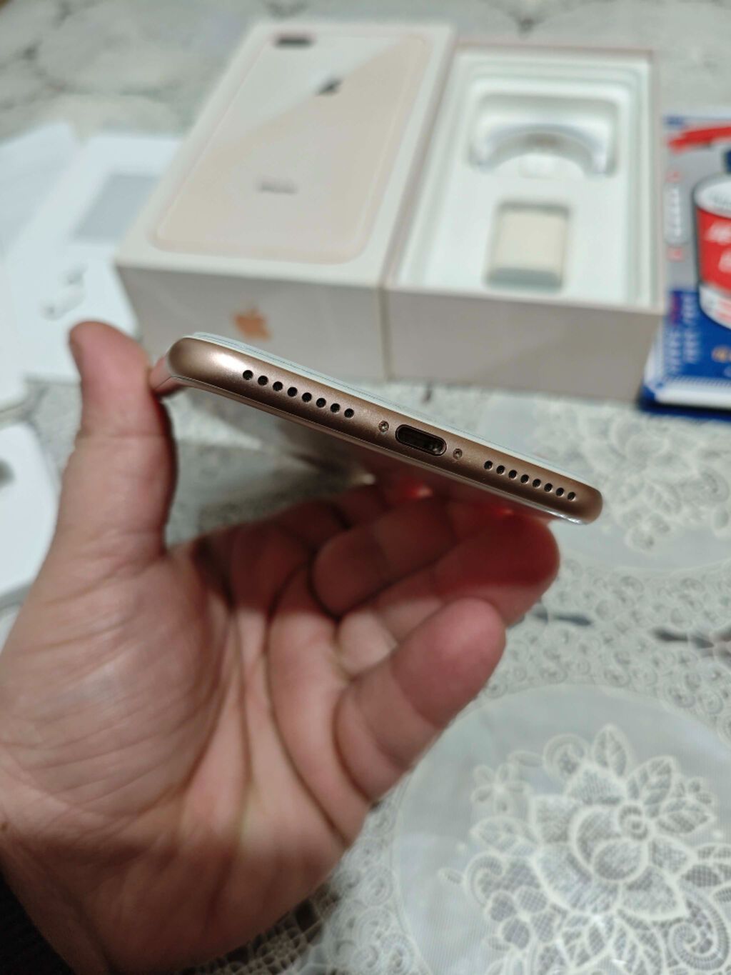 IPhone 8 Plus, 64 GB, Qızılı, Zəmanət, Barmaq izi, Simsiz şarj — Apple iPhone, Bakı (7)