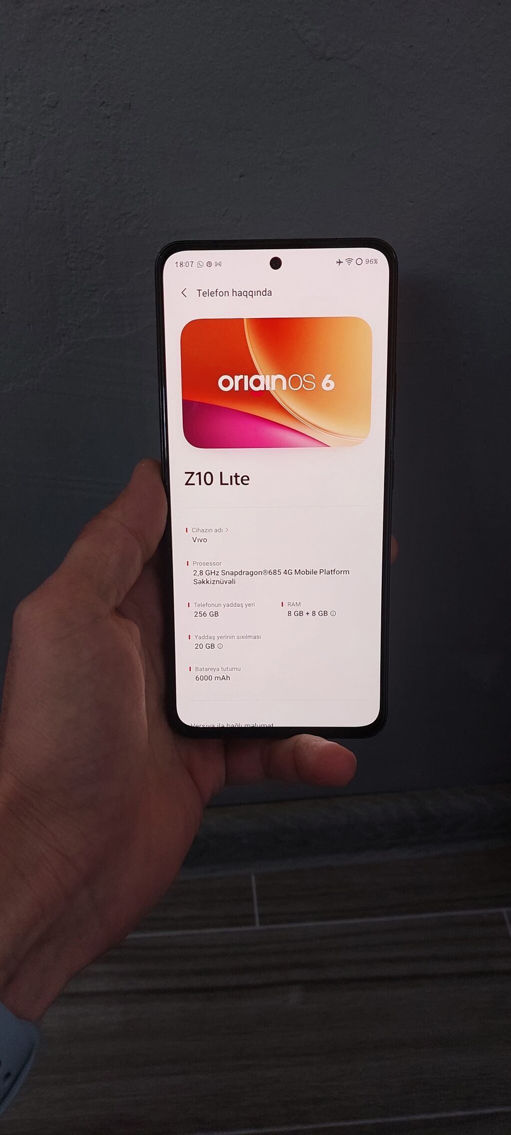 Vivo S10, 256 GB, rəng - Boz, Barmaq izi — Vivo, Bakı (2)