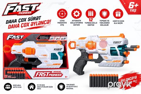 Fast Pioneer —yumşaq gülləli oyuncaq blaster BH703 — Bakı