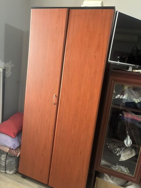 İki qapılı geyim şkafı - Material: laminat/LDSP ağac teksturalı səth — Bakı