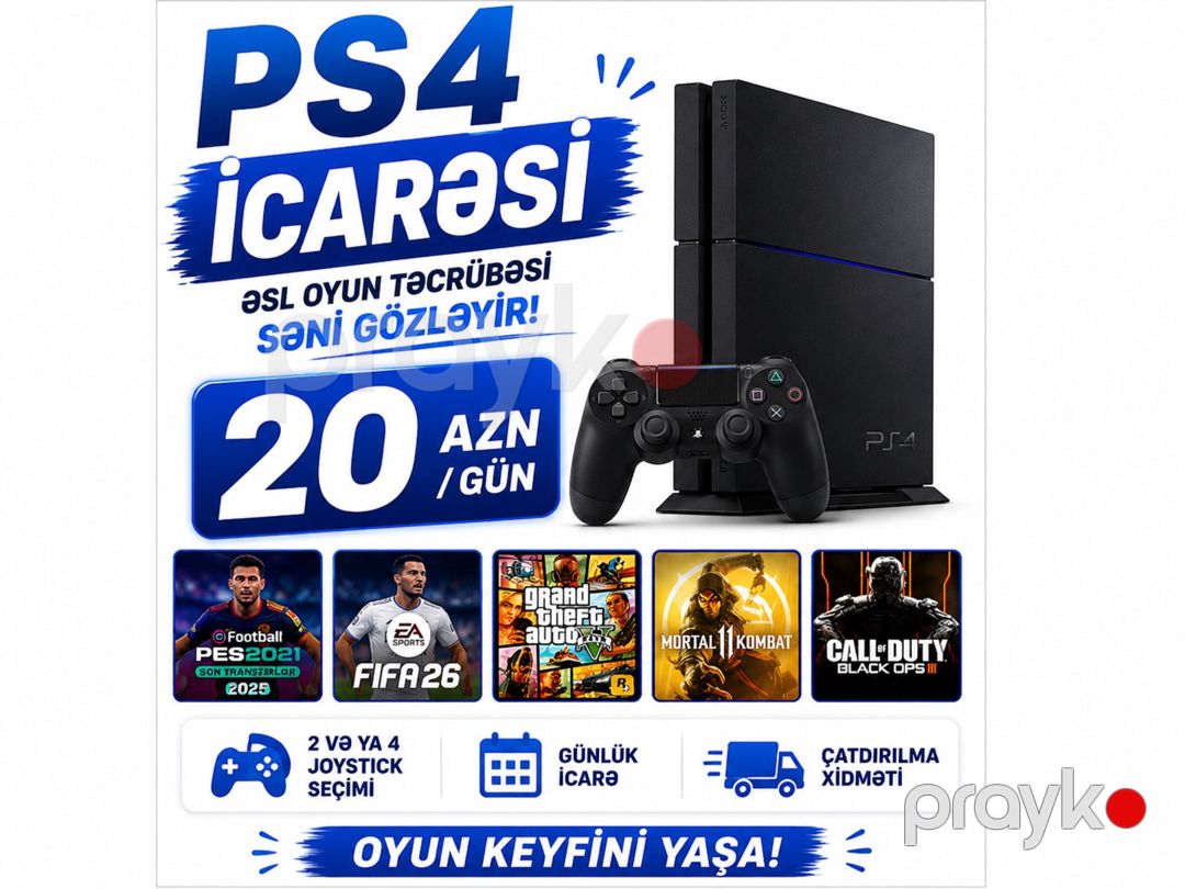 PlayStation 4 icarəyə verilir — Avadanlıq icarəsi, Bakı