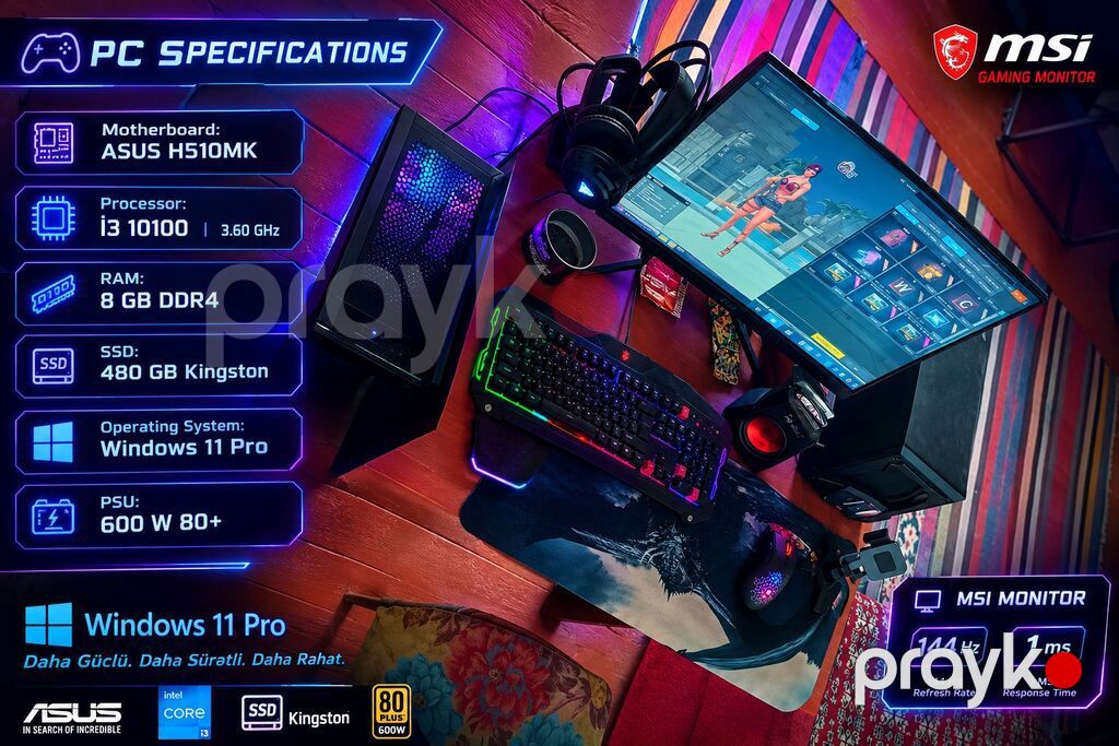 Gamıng PC SET satılır bu qiymətə 10 cu nəsil kompüter yoxdu — Masaüstü kompüterlər, Qobu