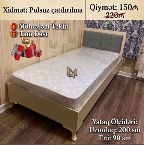 Tək nəfərlik yataq dəsti - Möhtəşəm təklif – Tam dəst - Xidmət — Bakı