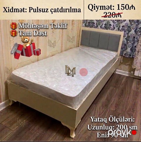 Tək nəfərlik yataq dəsti - Möhtəşəm təklif – Tam dəst - Xidmət — Bakı