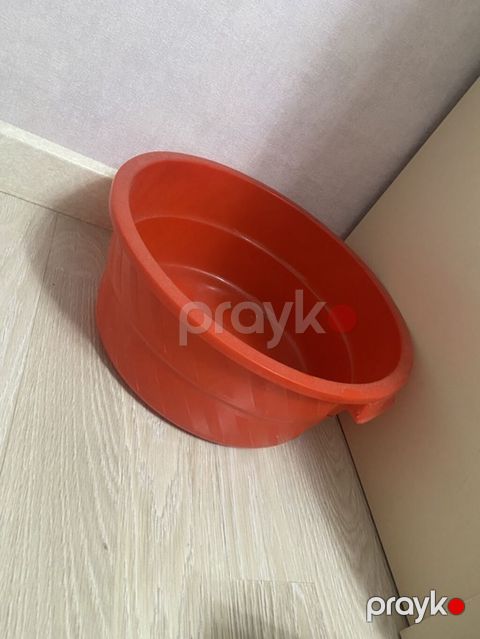 Plastik yuvarlaq leğən - Material: möhkəm plastik - Rəng: narıncı — Digah