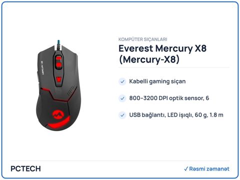 Everest Mercury X8 (Mercury-X8) — Bakı