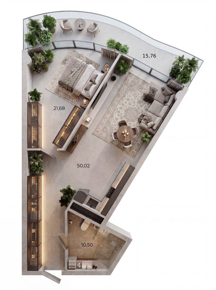 Satılır 2 otaqlı yeni tikili 98 m² — Mənzil, Bakı (3)