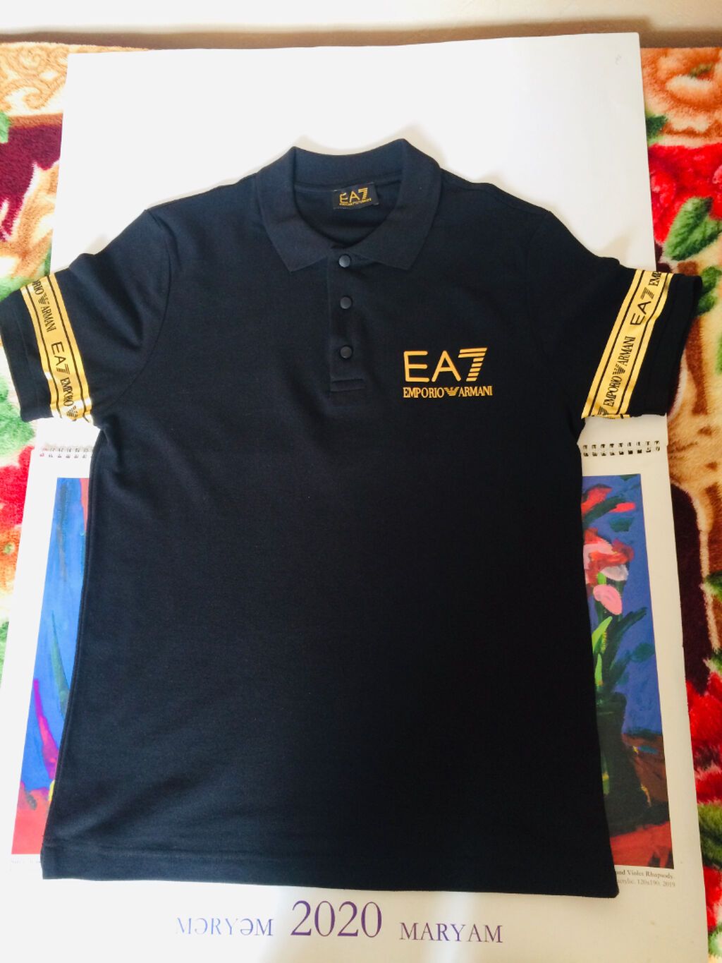 Polo köynək, Emporio Armani, M, rəng - Qara — Futbolka və polo, Bakı (2)