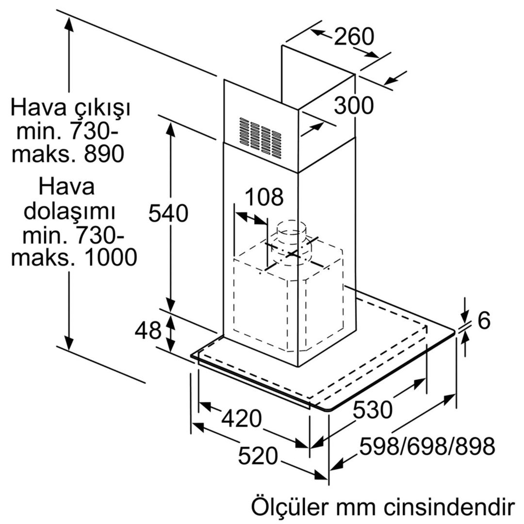 Aspirator Bosch DWG66CD50T — Ev texnikası, Bakı (4)