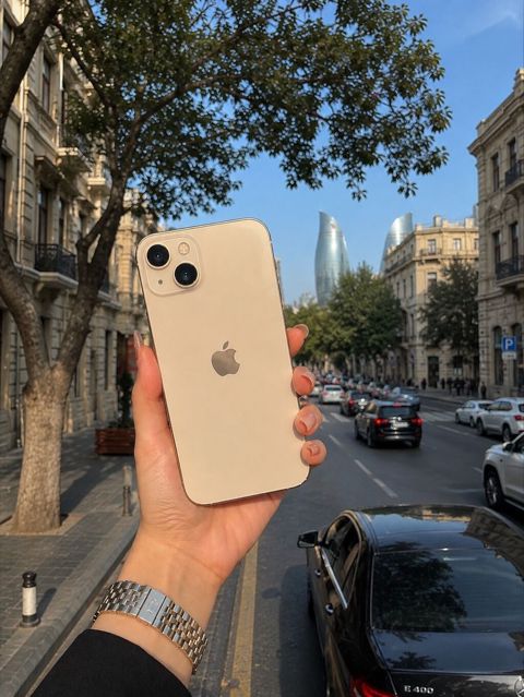 IPhone 13, 128 GB, Qızılı, Face ID — Bakı