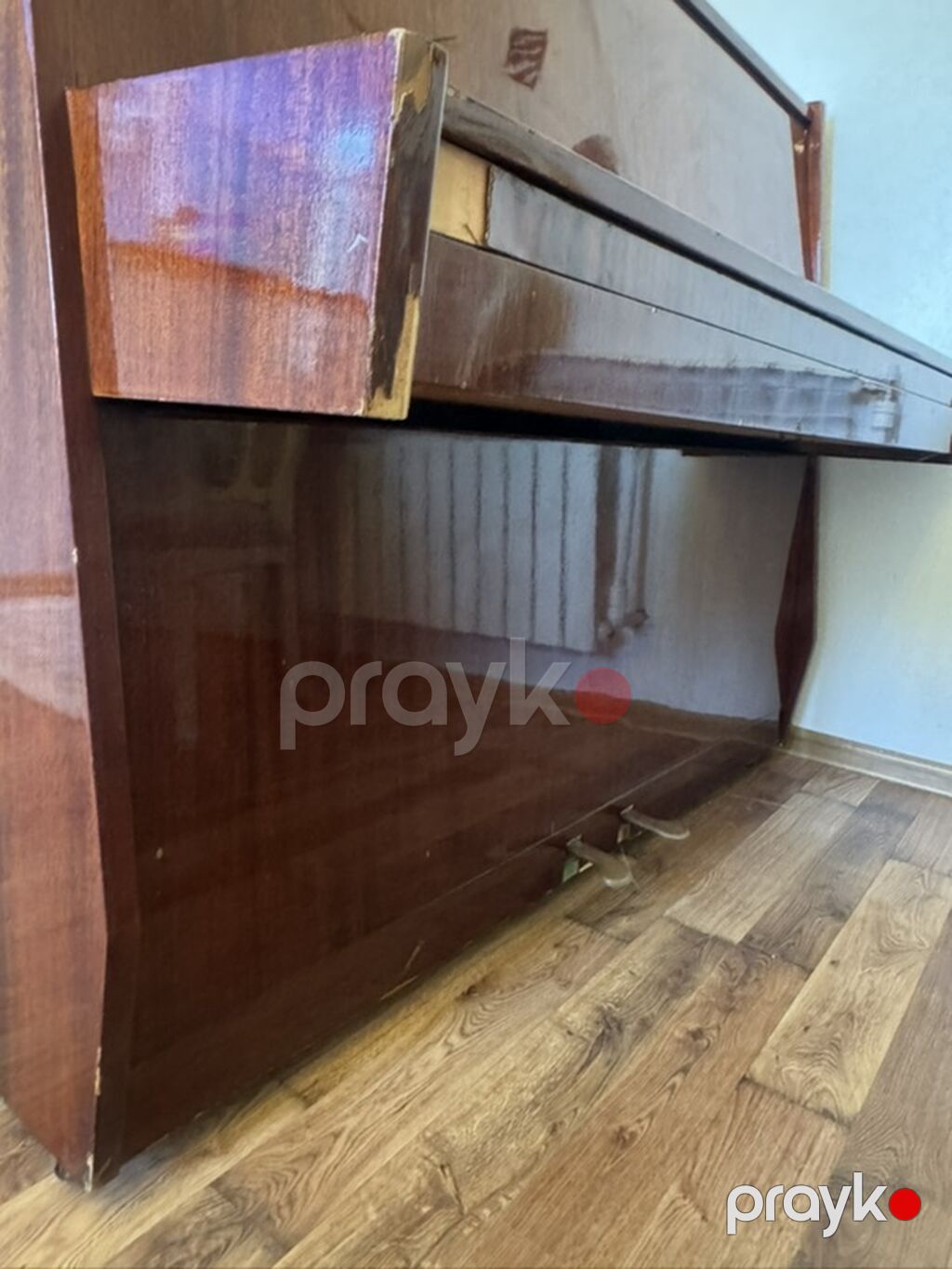 Upright piano – “Неваль” markalı - Korpus: tünd qəhvəyi laklı ağac — Pianino və digər klaviş alətləri, Bakı (3)