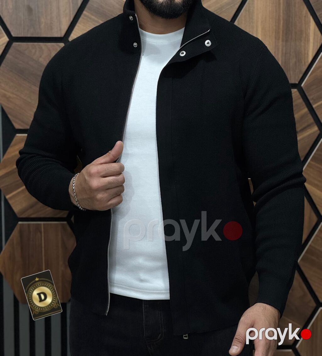 Kişi trikotaj jaketi – fermuarlı, düyməli yaxalı model - Model: kişi — Coqlar və zaqetlər, Sumqayıt (2)