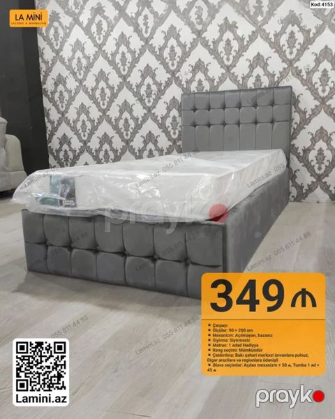 Məhsul: Çarpayı (Kod: 4153) - Ölçü: 90 200 sm - Mexanizm — Bakı