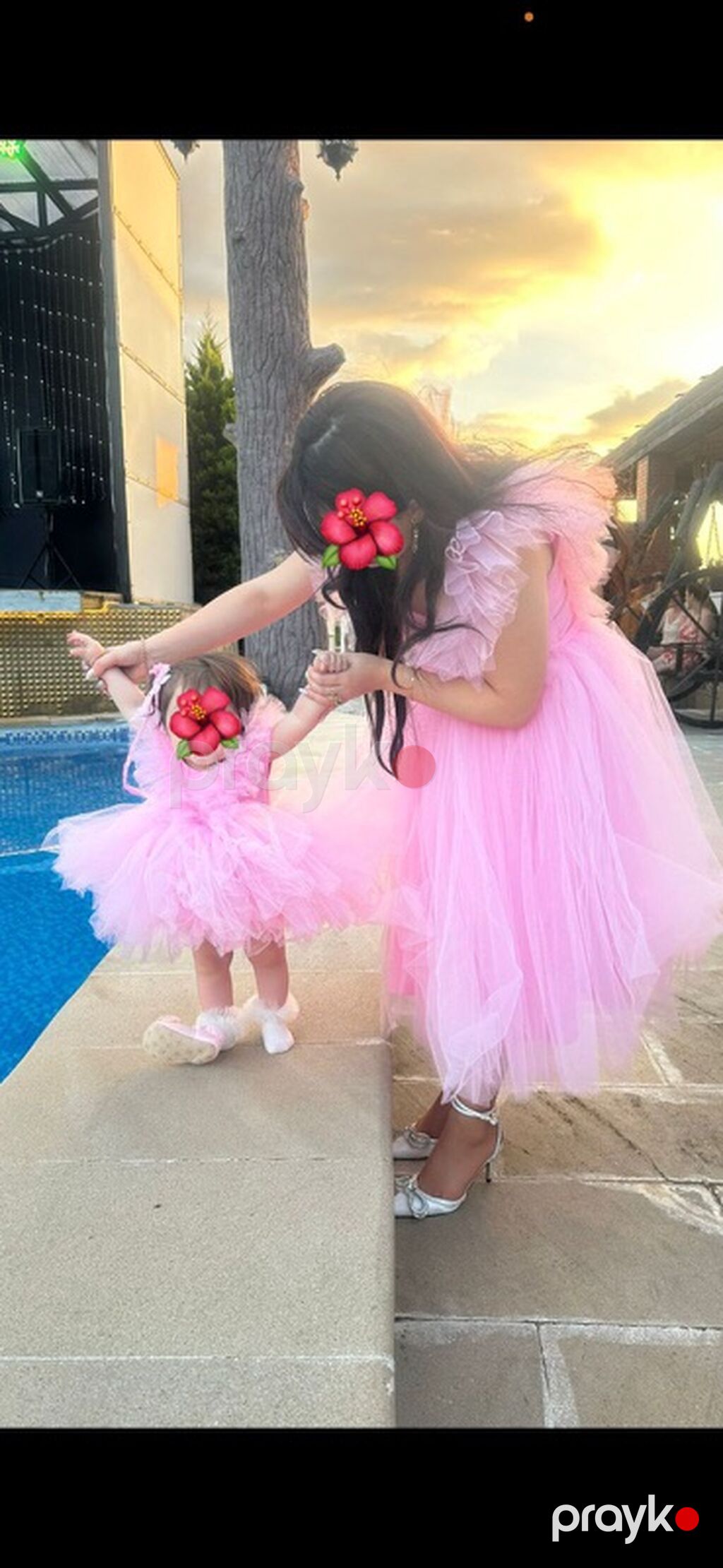 SBH kids couture – Ana-qız uyğun dəst - Rəng: açıq çəhrayı - Stil — Qızlar üçün köynək və sarafan, Digah (2)