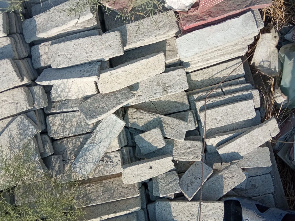 Təbii daş üzlük/plitələr - Material: təbii daş (açıq boz rəng — Plitka və örtü materialları, Bakı (2)