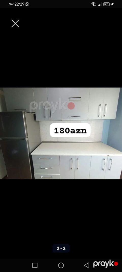 Mətbəx mebel satılır səliqəli islenb ölçüsü 2m 20sm Evden cxmaılıdr — Bakı
