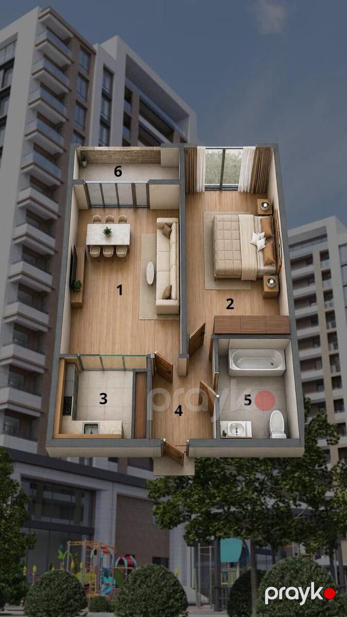 Satılır 2 otaqlı yeni tikili 53.4 m² — Mənzil, Bakı (3)