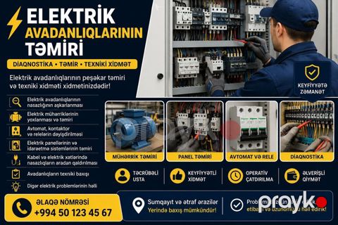 Elektrik avadanlıqlarının təmiri və texniki xidməti Xidmət sahələri — Sumqayıt