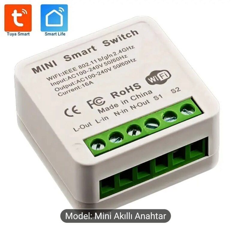 Tuya Mini Wi-Fi Keçid Modulu — Şəbəkə və server avadanlığı, Bakı (3)