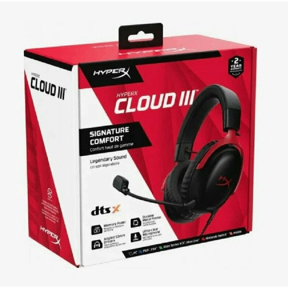 Qulaqlıq HyperX Cloud III Gaming Black-Red / 727A9AA — Oyun qulaqcıqları, Bakı (3)