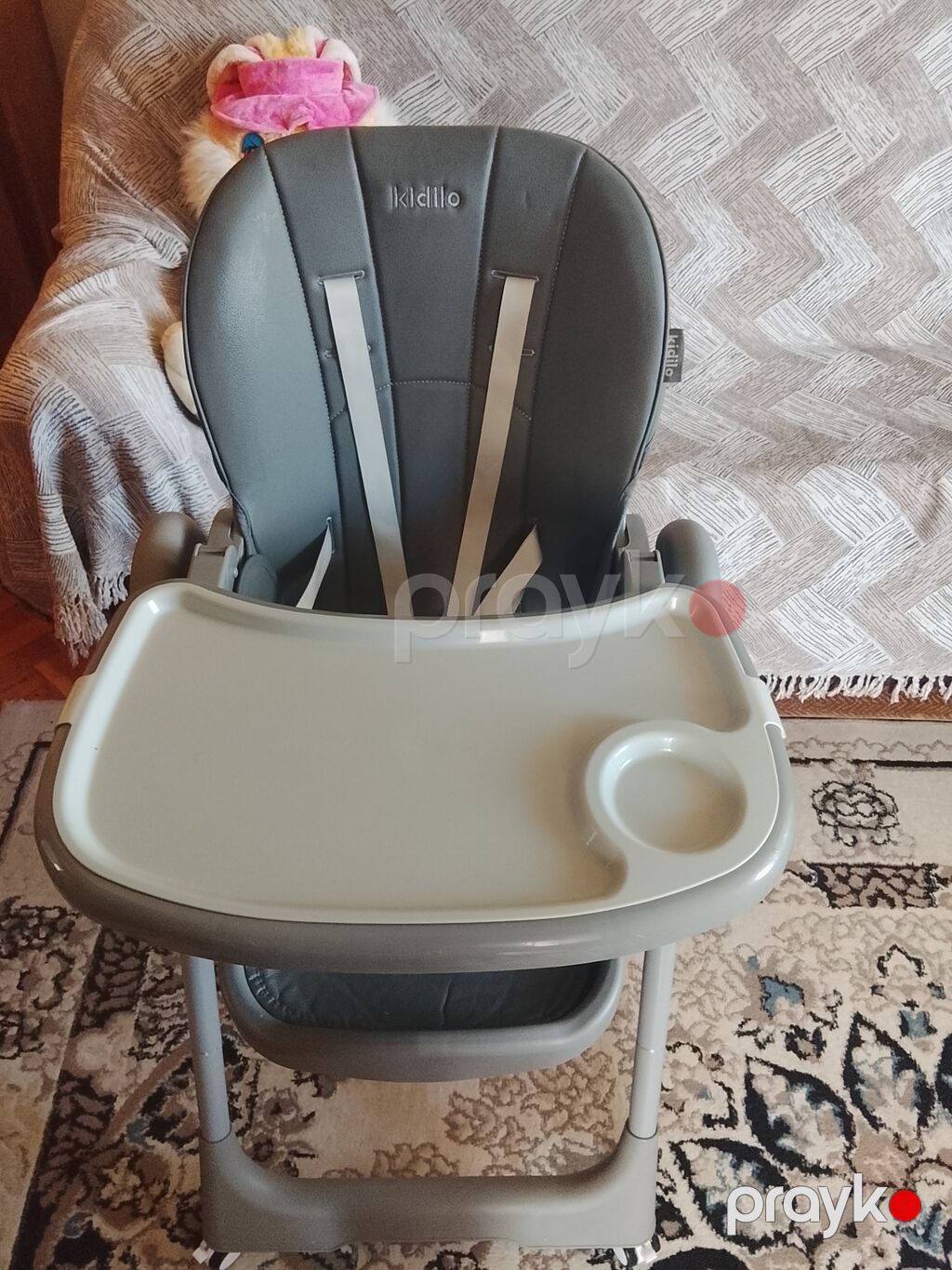 Kidillo uşaq yemək kürsüsü - Rəng: boz - Yumşaq, rahat oturacaq və — Qidalandırma stulları, Bakı (2)