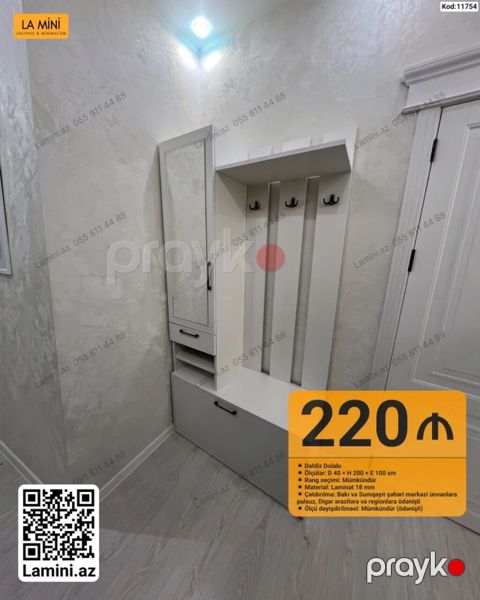 Dəhliz dolabı – La Mini - Ölçülər: D 40 H 200 E 100 sm - Rəng — Bakı