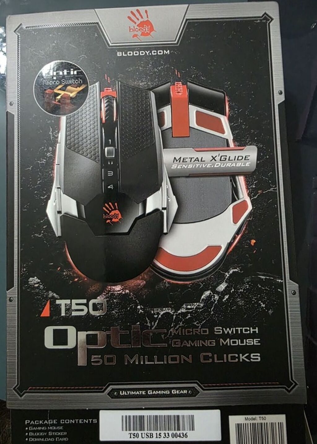 Bloody T50 Optic Micro Switch Gaming Mouse Yuksek fpsli Macro mouse 7 — Klaviaturalar və siçanlar, Xırdalan (4)