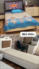 İşlənmiş, Təknəfərlik çarpayı, Bazasız, Matrassız, Siyirməsiz — fatimə — Furniture