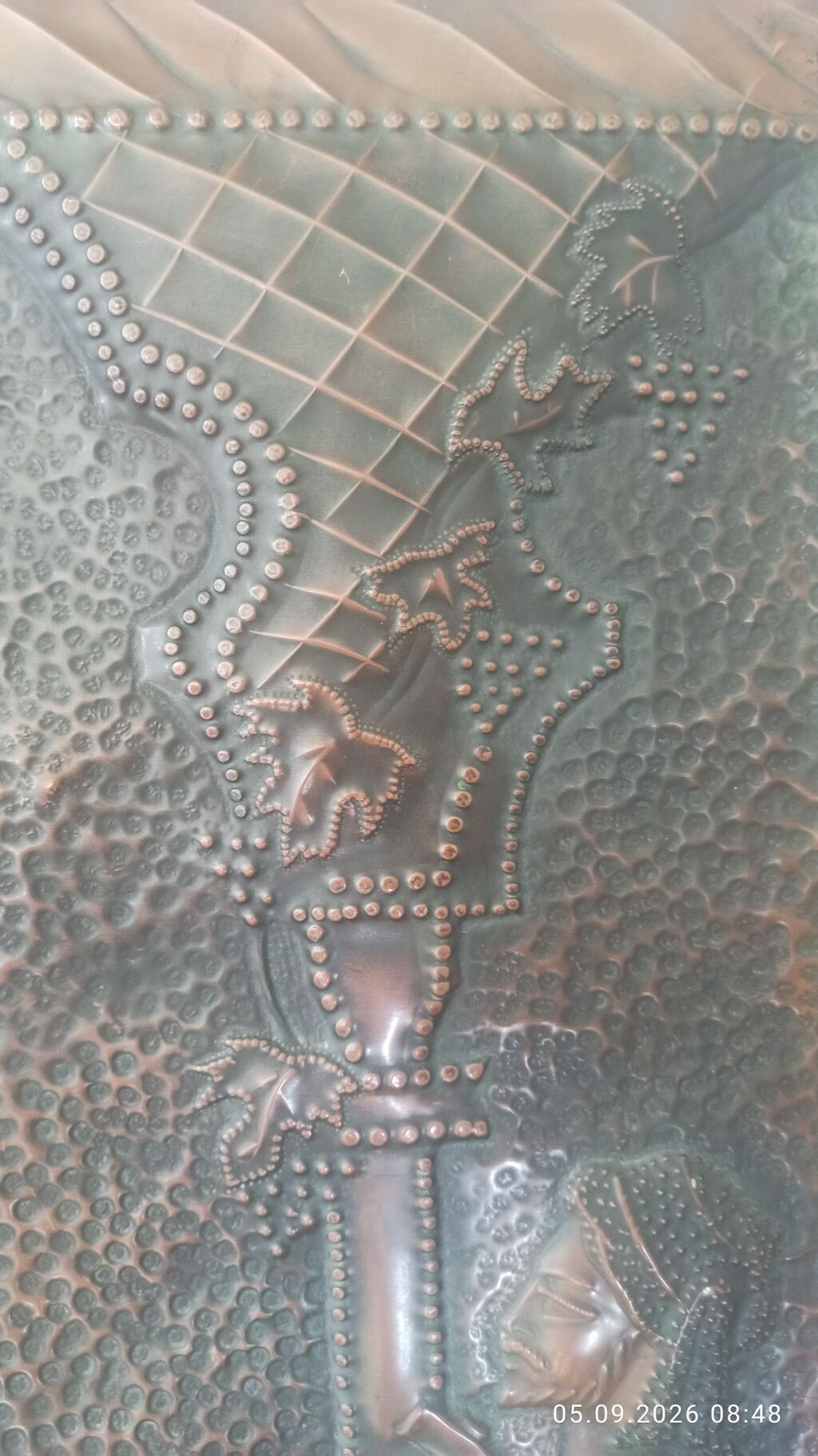 Misgər işi üslubunda relyefli mis panel 50*70 ölçüləri - Material — Plitka və örtü materialları, Digah (10)