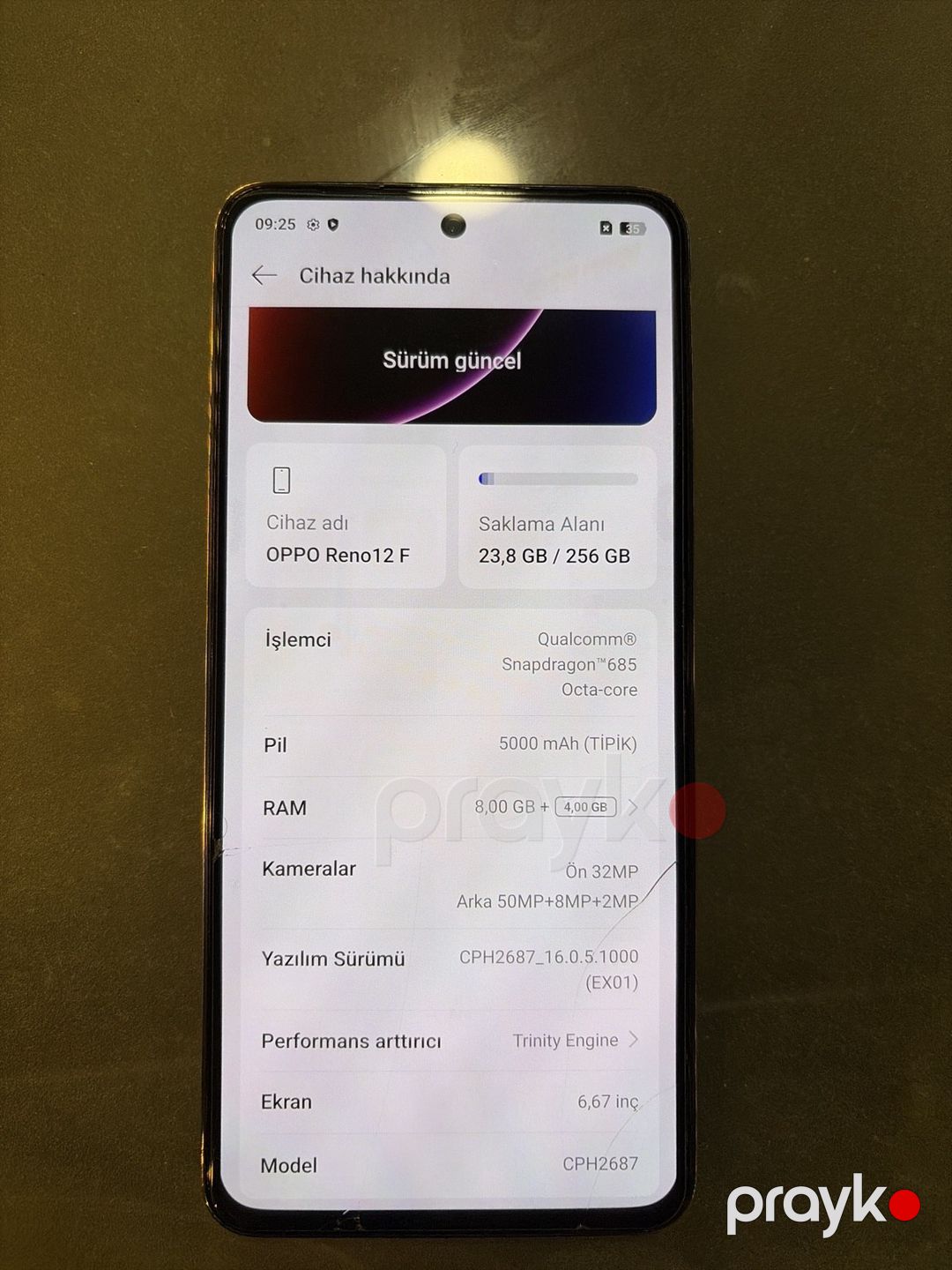 Oppo Reno 12 F Amber Orange 256GB/12GB — Smartfonlar, Bakı (2)