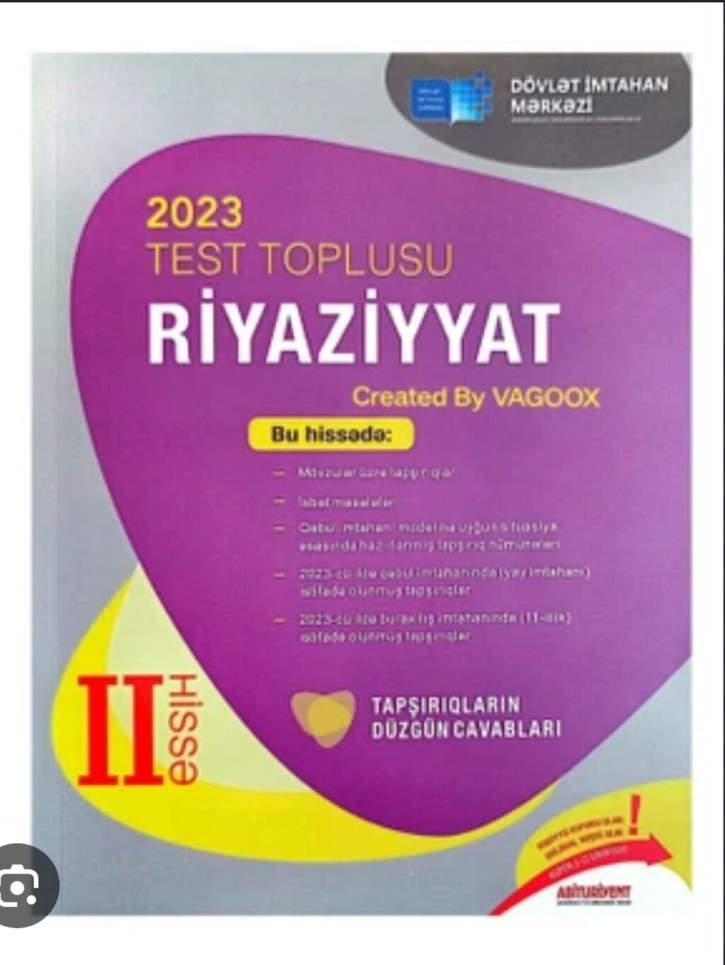 Riyaziyyat 11-ci sinif, 2023 il — Kitablar, Bakı (3)