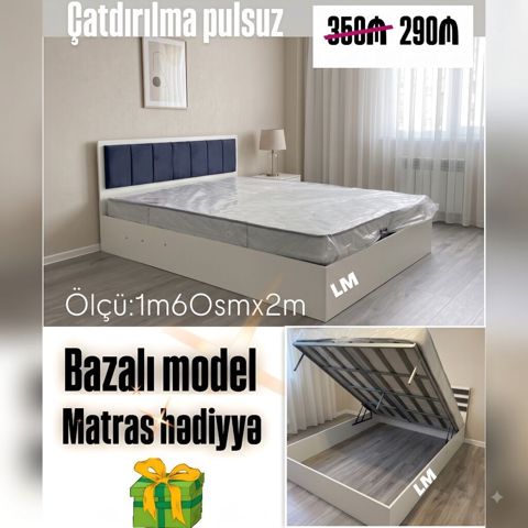 Yeni, İkinəfərlik çarpayı, Bazalı, Matras ilə — Bakı