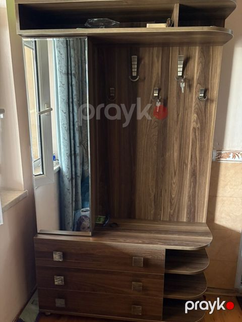 Dəhliz üçün çoxfunksiyalı asılqan-dolab komplekti - Material: ağac — Digah