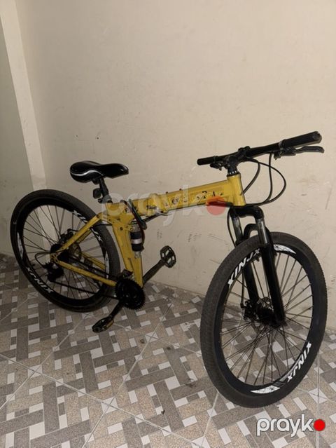 Velosiped – sarı rəngli, qatlanan gövdəli “Mercedes-Benz” yazılı model — Bakı