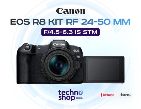 Fotoaparat "Canon EOS R8 kit RF 24-50 mm f/4.5-6.3 IS STM" — Bakı