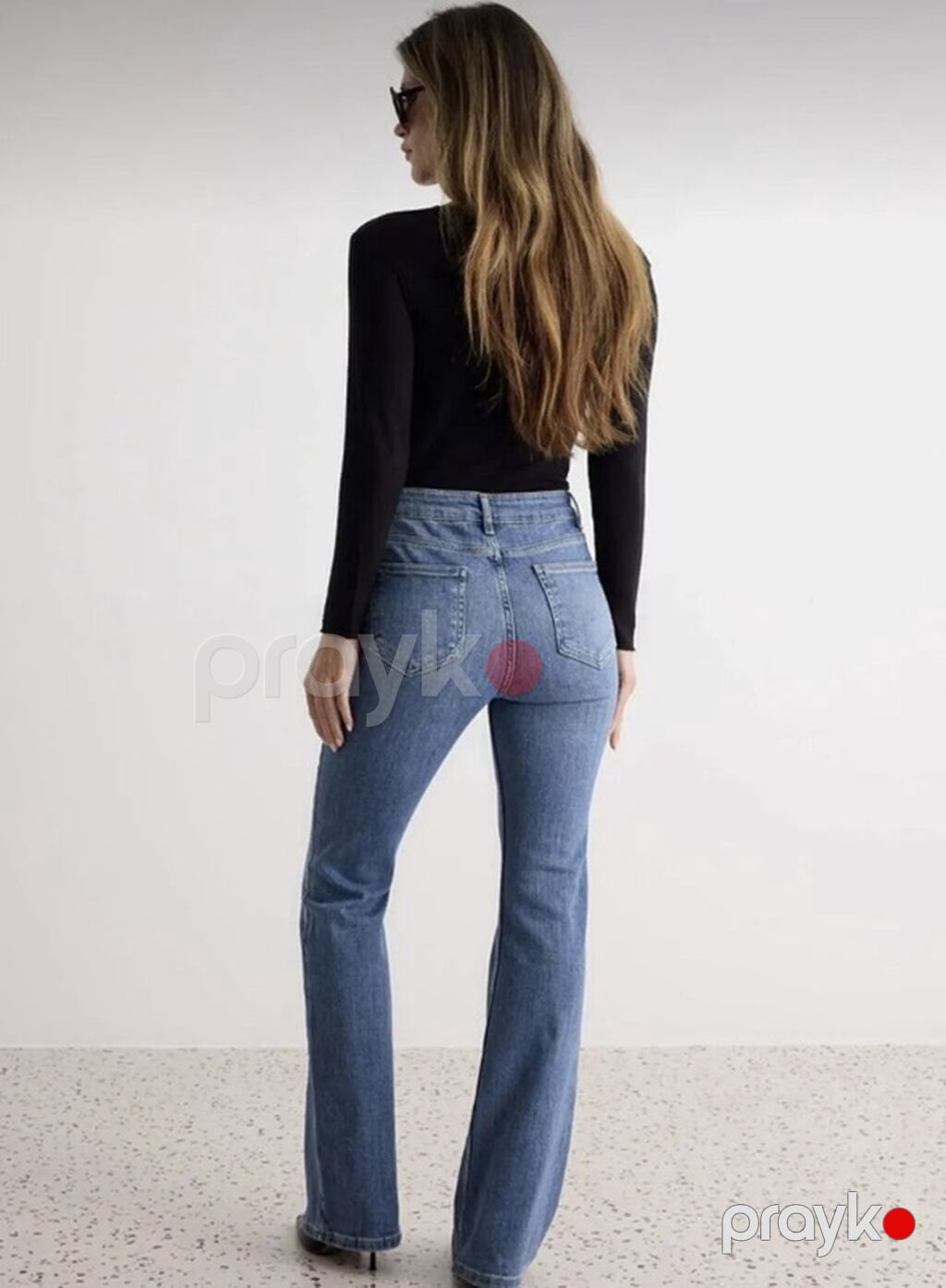 Qadınlar üçün klassik mavi jeans – straight/flared kəsim — Jinslər, Xırdalan (3)