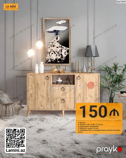 LA Mını komod - Model kodu: 5349 - Ölçülər: Dərinlik 40 sm — Bakı